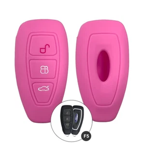 Silikon Cover FOB Schutzhülle für Ford Mondeo Focus SMAX Schlüssel, rosa - Bild 1 von 4