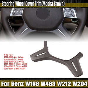 1x Brown Steering Wheel Cover Lower For Mercedes Benz GLS Class W166 2016-2019 - Picture 1 of 15