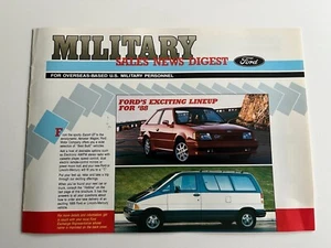 Ford U.S. USA personale militare vendite notizie digest model range brochure 1988 - Foto 1 di 1