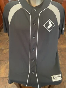 VTG Chicago White Sox Throwback authentic majestic jersey mlb baseball Black M - Picture 1 of 6