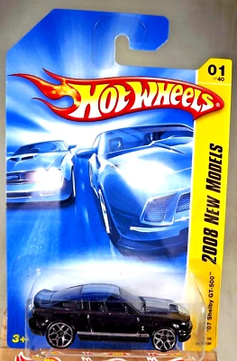 2008 Hot Wheels #1 New Models 1/40 '07 Shelby GT-500 Black Variation w/5Y Spokes - Image 1 of 4