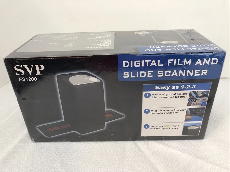 Svp Fs1200 Digital Film 35mm Negative & Slides Scanner-black New - Image 1 of 4