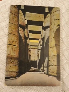 farbige ägyptische AK / Karnak Grosser Tempel des Ammon Innen / ungelaufen 1965 - Bild 1 von 2