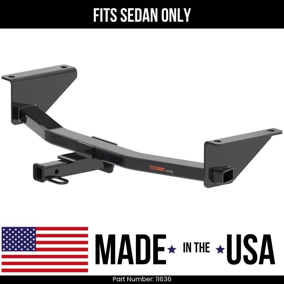 Сцепное устройство для прицепа Mazda 3 19–21 годов выпуска подходит только для седана буксировочный приемник Curt 2K 1,25 дюйма 11636 - Изображение 1 из 1