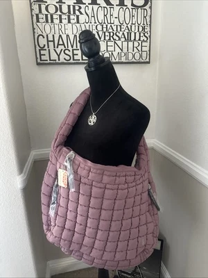 NWT Free People FP Movement Quilted Carryall Bag Mystic Mauve Sold Out $78 - Image 1 of 4
