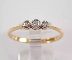 Anello donna matrimonio diamante simulato taglio tondo 2,0 ct placcato oro giallo 14 kt - Foto 1 di 9