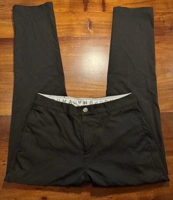 Puma Men’s Black Straight Leg Flat Front Preppy Casual Golf Pants Sz 30 - Image 1 of 4