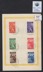 WC1_25972. VATICAN. Valuable 1935 postal document w. JURID. CONGRESS Sc. 41-46 - Picture 1 of 1
