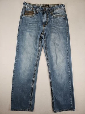 Bailey's Pt Black Straight Jeans Men's Size 32x30 Embroidered Blue 100% Cotton - Image 1 of 4