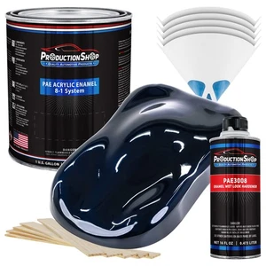 ProductionShop High Gloss Midnight Blue Pearl Acrylic Enamel Gallon Kit Paint - Picture 1 of 1