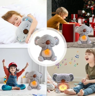 Peluche koala luz nocturna juguete con música máquina de sonido calmante niños ayuda para dormir Foto 1 de 4