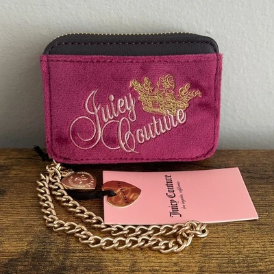 NWT Juicy Couture Key to Juicy Plum Berry Brown Pouch Wallet Wristlet Viral - Image 1 of 3