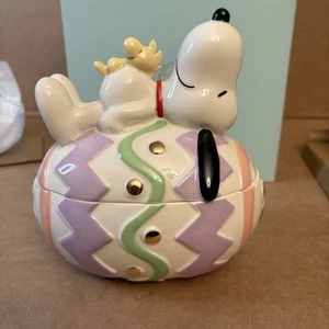 Lenox Snoopy & Woodstock Easter Candy Dish 895685 New with Box Never Used - Picture 1 of 18