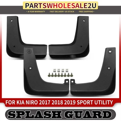 4x guardabarros delanteros y traseros protectores contra salpicaduras guardabarros para Kia Niro 2017 2018 2019 SUV Foto 1 de 4