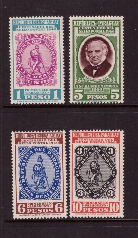 Conjunto de primeras estampillas postales adhesivas de Paraguay 1940 MNH como nuevas Foto 1 de 1