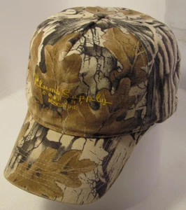 Plumb Supply Camouflage Hat White Vtg Winter Bark Oak Leaf Hunting Cap Muscatine - Picture 1 of 13