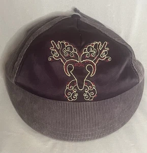 Vintage Y2K Diesel Purple Corduroy Scully Flat Cap With Tie One Size - Picture 1 of 4
