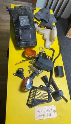 1984 HONDA  Magna V30 VF500C PARTS LOT Coolant Bottle, Fender, Emblem. Signals. - Image 1 of 4