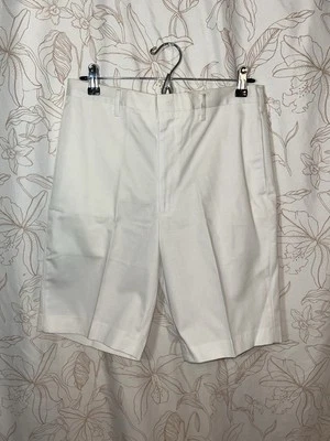 Nuevo con etiquetas Pantalones Cortos Hombres Vintage Blanco Poliéster Algodón Talla 32 EE. UU. Raro Colección Vintage Foto 1 de 4