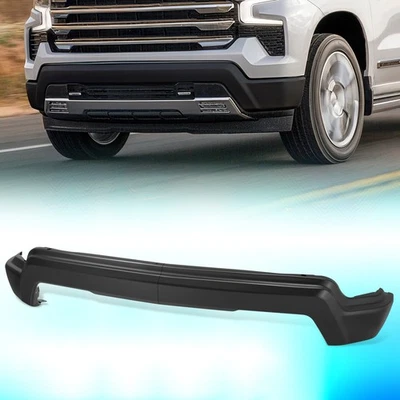 For 2022-2025 Chevy Silverado 1500 Front Bumper Face Bar w/o Sensor Holes Black - Image 1 of 4