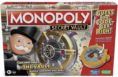 Monopoly Secret Vault Board Game Ages 8+ Family Game 2-6 Players New and Sealed - Image 1 of 4