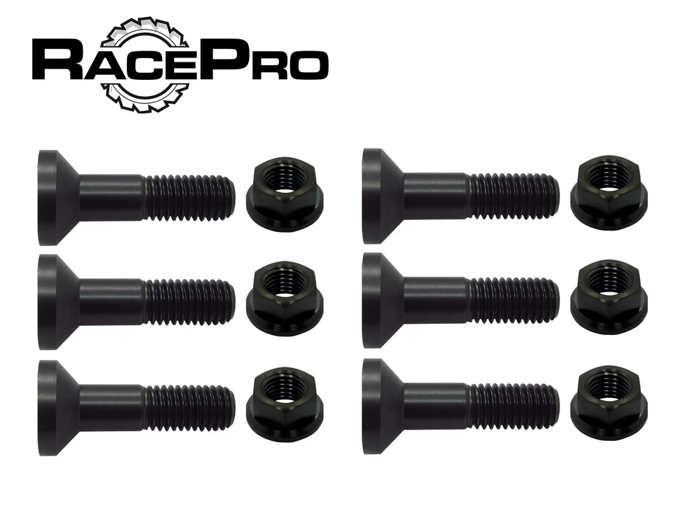 RacePro - Kit de 6 pernos y tuercas de piñón de titanio negro Suzuki RGV250 VJ22 Foto 1 de 1