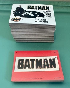 Set carte collezionabili vintage 1989 Topps BATMAN MOVIE #1-132 + 22 adesivi COMPLETO come nuove - Foto 1 di 10