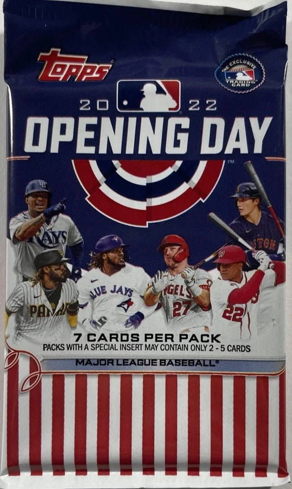 2022 Topps Opening Day MLB Pack (7 Cards) Factory Sealed! - Image 1 of 1