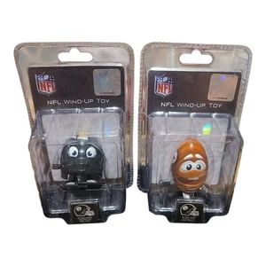 2-NFL Pittsburgh Steelers Bleacher Creatures Wind Up Toy Helmet & Football Neu - Bild 1 von 10