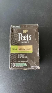 Peet's Café Descafeinado Especial Tostado Medio K-Cup Cápsulas 10 Ct Keurig - Imagen 1 de 4