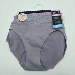 Bali Höschen Damen Medium 6 hochgeschnitten 3er Pack cool bequem Spitze Taille Unterwäsche - Bild 1 von 7
