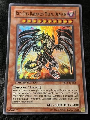 Yu-Gi-Oh Red-Eyes Darkness Metal Dragon ABPF-ENSE2 Limited Edition Super Rare LP - Image 1 of 2