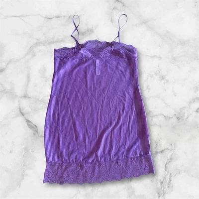 Adore Me Women’s Slip Purple Mulberry Size XL Jeanne Bodycon Slip New Lace Comfy - Image 1 of 4
