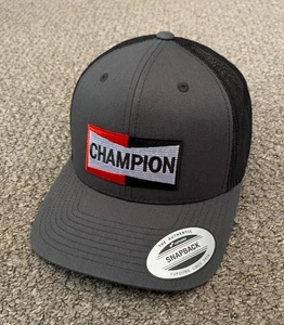 Champion Hat Vintage Spark plug Snapback Trucker Mesh Cap Handcrafted in Florida - Picture 1 of 6