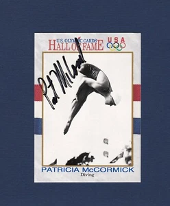 Tarjeta coleccionable Impel 1991 del Salón de la Fama Olímpica de Estados Unidos firmada por Patricia McCormick - Imagen 1 de 1