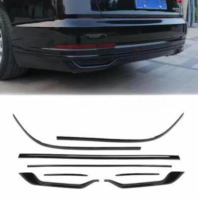 For Audi A8 S8 2019-2021 Bright Black Exterior Rear Bumper Strip Protector Trim - Imagem 1 de 4