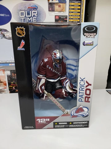Mcfarlane NHL Patrick Roy Colorado Avalanche Chase Maroon Third Jersey 12" HOF Cover