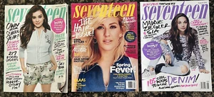 SEVENTEEN MAGAZINE LOT OF 3 2016 ~ Hailee Steinfeld Ellie Goulding Maddie Ziegle - Picture 1 of 4