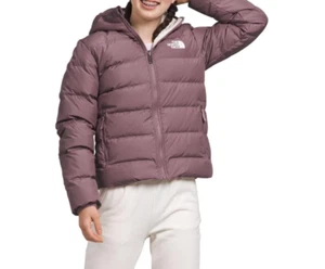 The North Face Quilted Full-Zip Reversible Hooded Down Jacket Girls Sz 14/16 XL - Picture 1 of 5