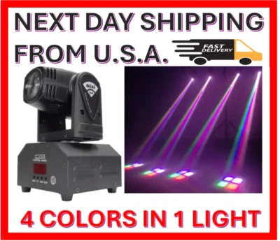 MINI MOVING HEAD BEAMLIGHT RGBW DMX Effects-DJ Wedding Theater: (Lowest Price!) - Image 1 of 4
