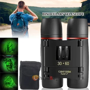 Binoculars 30x60 Zoom Outdoor Travel Compact Folding Telescope Hunting Day/Night - Picture 1 of 14