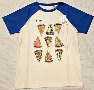 Camisa de Pizza MINI BODEN Logo Azul Nueva con Etiquetas Nueva 8-9 - Imagen 1 de 9