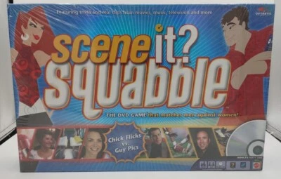 Scene it? SQUABBLE THE DVD GAME Chick Flicks vs Guy Pics New Collectable - Image 1 of 4