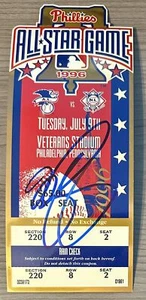 1996 MLB All Star Ticket Signed MIKE PIAZZA JSA Authentic Game Ticket WOW! - Picture 1 of 3