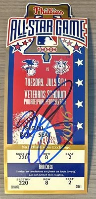 1996 MLB All Star Ticket Signed MIKE PIAZZA JSA Authentic Game Ticket WOW! - Image 1 of 3