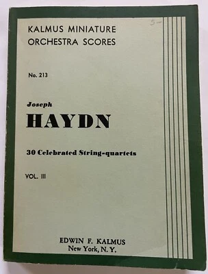 Haydn string quartets Op. 74, 76. 77 miniature study score - Image 1 of 4