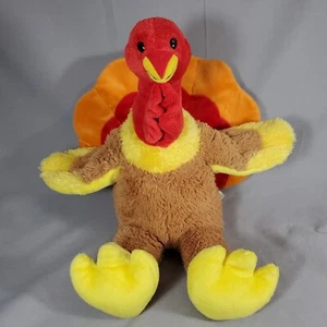 Build a Bear Thanksgiving Turkey Stuffed Toy Plush Stick On Feathers Gobbler - Picture 1 of 8