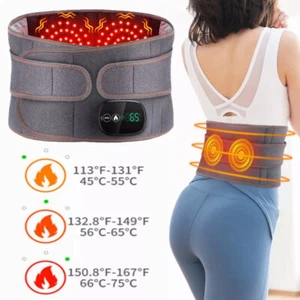 Cordless Heating Pad Lower Back Massager Belt with Heat and Red Light Therapy - Picture 1 of 16
