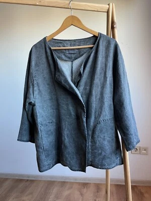 OSKA Womens Stone Washed Linen Jacket Size 3 - Image 1 of 4