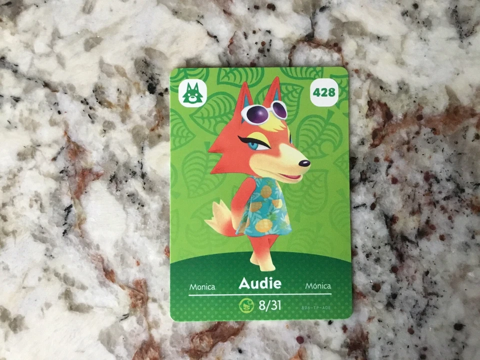 AUDIE 428! ¡SÚPER ESPECIAL! Tarjeta Animal Crossing Amiibo Auténtica Nintendo Como Nueva Foto 1 de 1
